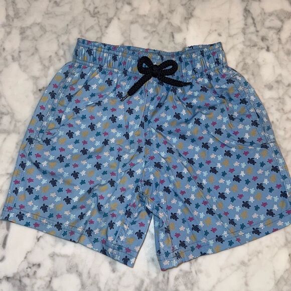 VILEBREQUIN BOYS BLUE MICRO-TURTLE SWIM SHORTS 6Y - Picture 1 of 9